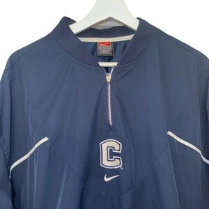 Nike Men's Navy Windbreaker with White Accents